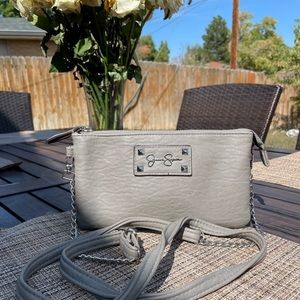 Jessica Simpson Leather Gray Crossbody